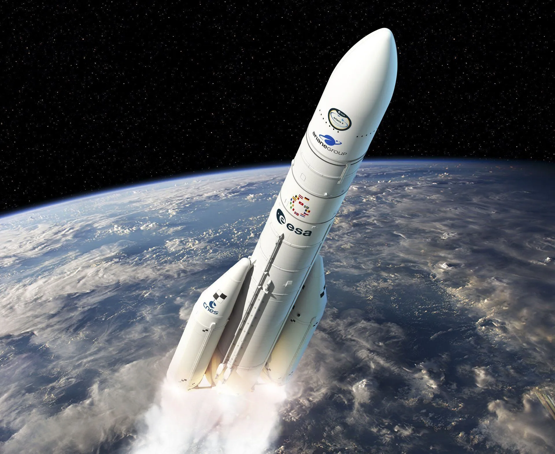 alt="clica-viral-Ariane6-Espaço-LançamentoEspacial-ESA-FogueteEuropeu-SatéliteCSO3-ExploraçãoEspacial-TecnologiaEspacial-MercadoEspacial-GuianaFrancesa-ArianeGroup-MissãoEspacial-IndústriaAeroespacial-SatéliteMilitar-Foguete"